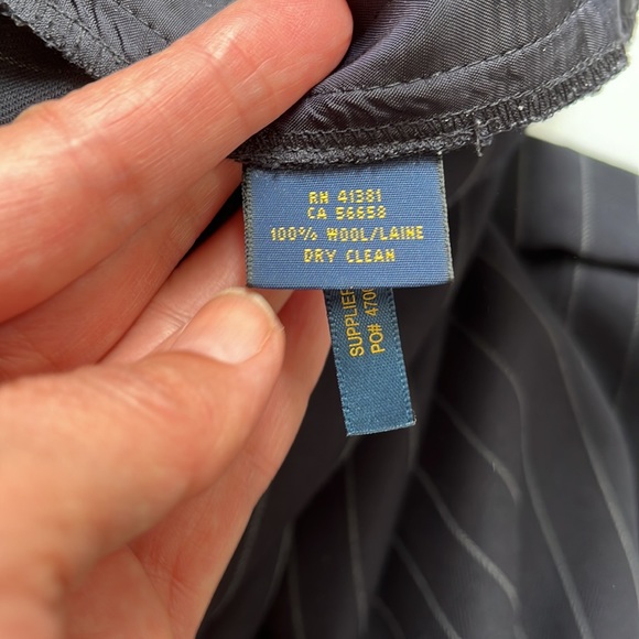 Polo Ralph Lauren Navy Pinstripe Wool Ankle Pants - Picture 7 of 7